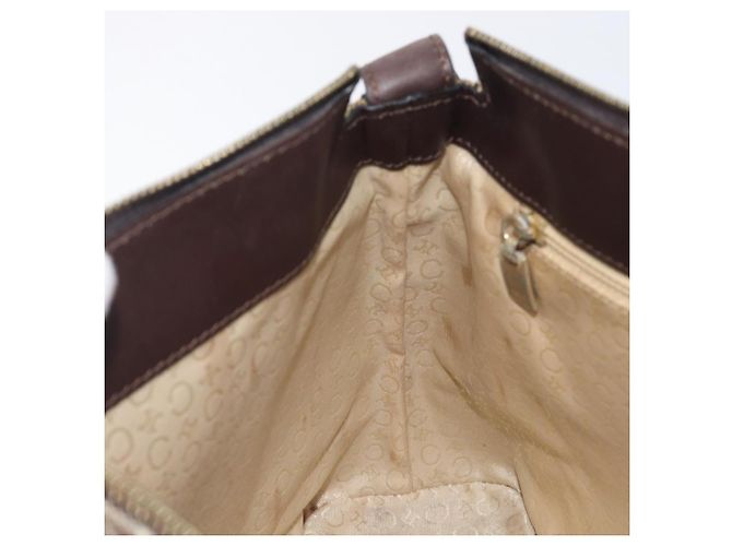 Céline CELINE C Macadam Canvas Shoulder Bag Beige Gold - vista 21