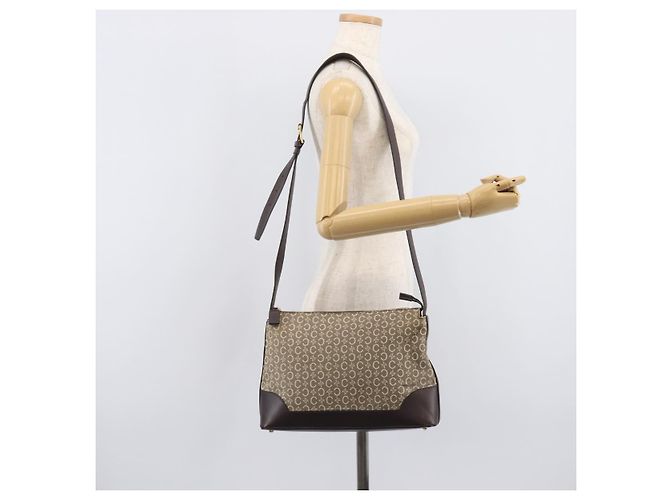 Céline CELINE C Macadam Canvas Shoulder Bag Beige Gold - vista 25