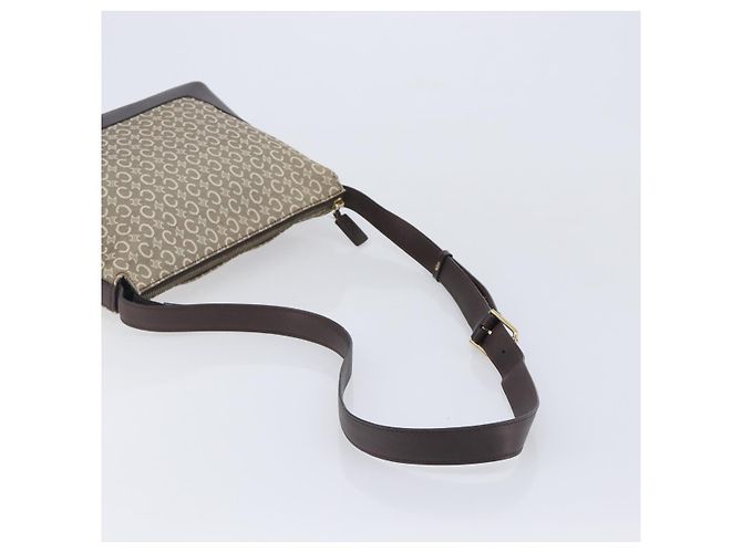 Céline CELINE C Macadam Canvas Shoulder Bag Beige Gold - vista 7