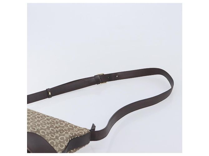 Céline CELINE C Macadam Canvas Shoulder Bag Beige Gold - vista 8