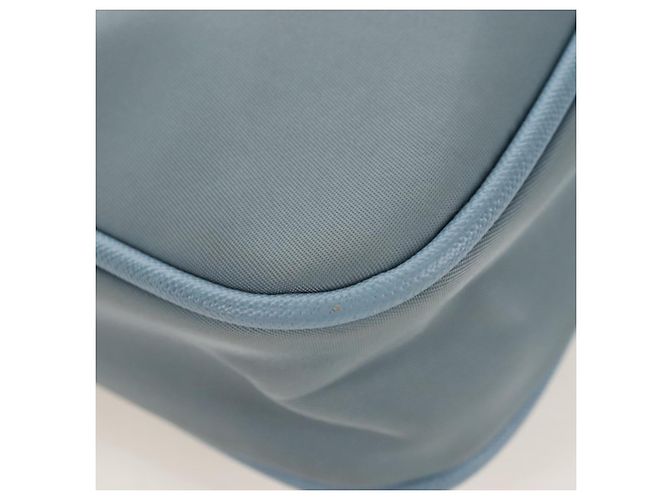PRADA Bolsa de Mão Nylon 2way Azul Claro Prata - vista 19
