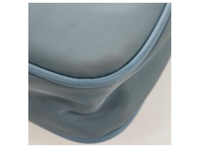 PRADA Bolsa de Mão Nylon 2way Azul Claro Prata - vista 20