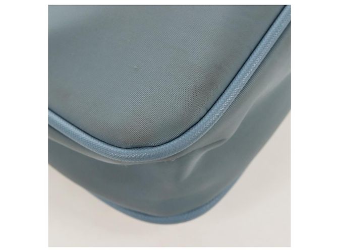 PRADA Bolsa de Mão Nylon 2way Azul Claro Prata - vista 21