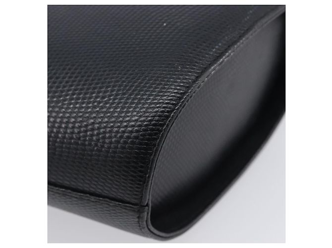 Salvatore Ferragamo Vala Hand Bag Leather Embossed Black Gold - vista 13