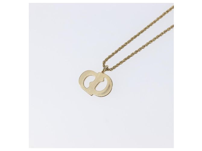 Christian Dior CD Logo Halskette Metall Goldfarben - Ansicht 10