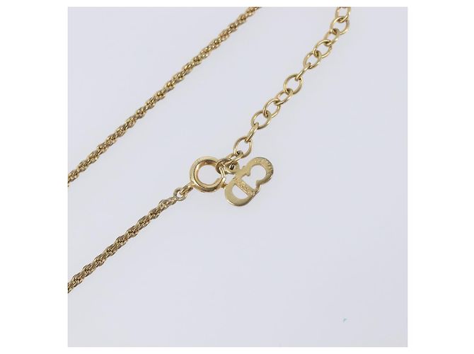 Christian Dior CD Logo Halskette Metall Goldfarben - Ansicht 15