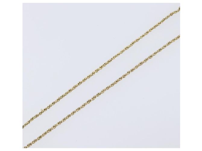 Christian Dior CD Logo Circle Necklace Metal Gold Tone - vista 11