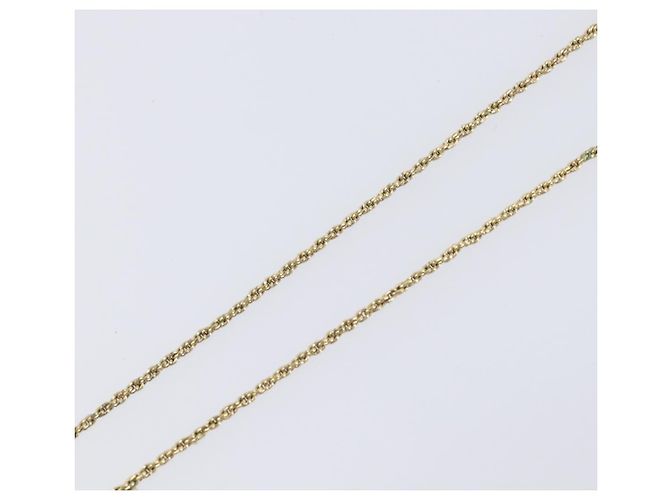 Christian Dior CD Logo Circle Necklace Metal Gold Tone - vista 5