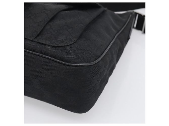 GUCCI GG Canvas Shoulder Bag Black Silver - vista 10