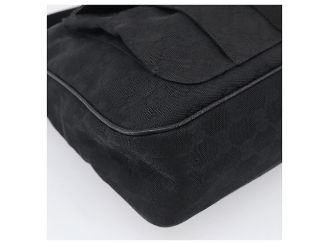 GUCCI GG Canvas Shoulder Bag Black Silver - vista 14