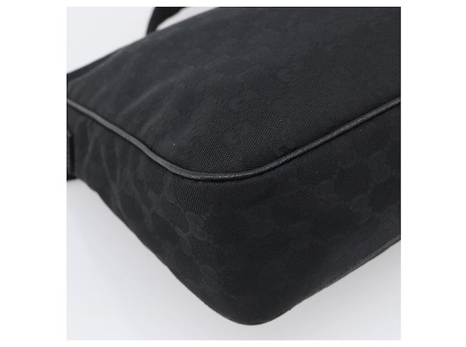 GUCCI GG Canvas Shoulder Bag Black Silver - vista 16