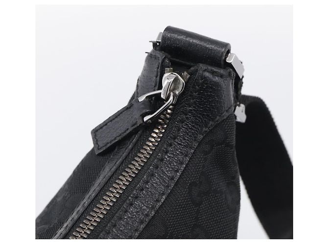 GUCCI GG Canvas Shoulder Bag Black Silver - vista 17