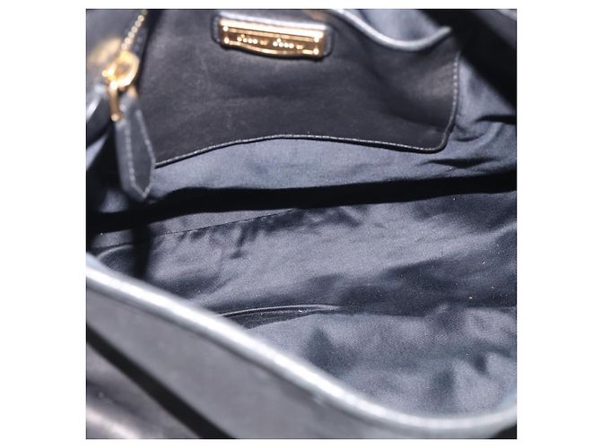 Miu Miu Matelasse Shoulder Bag Leather 2way Black Gold - vista 10