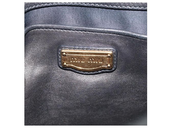 Miu Miu Matelasse Shoulder Bag Leather 2way Black Gold - vista 26
