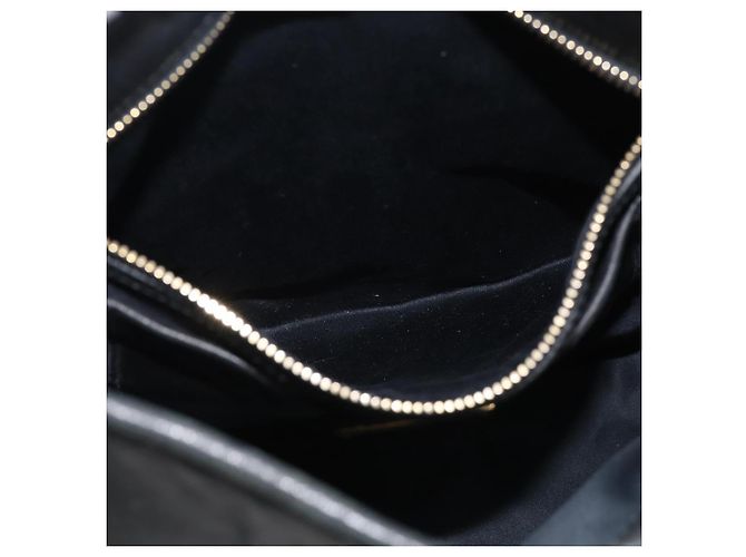 Miu Miu Matelasse Shoulder Bag Leather 2way Black Gold - vista 30