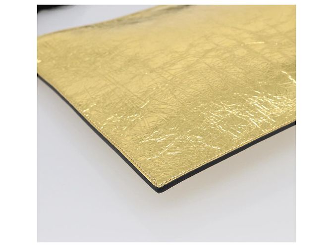 FENDI Clutch Bag Leather Gold 8N0178 - vista 11