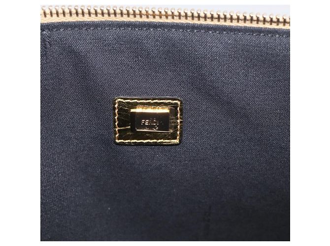 FENDI Clutch Bag Leather Gold 8N0178 - vista 17