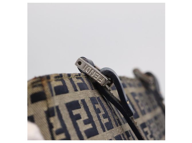 FENDI Zucchino Tote Bag Navy Silver - vista 15