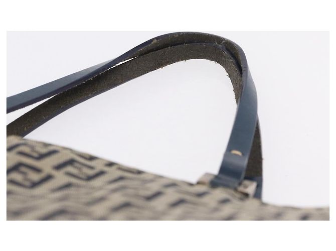FENDI Zucchino Tote Bag Navy Silver - vista 9