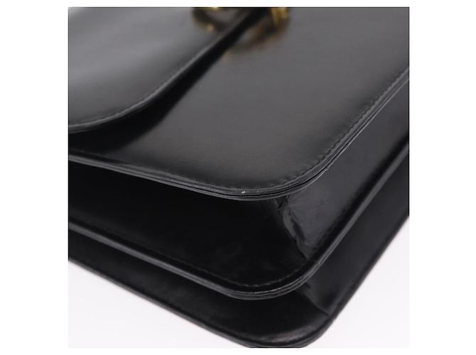 GUCCI Sac à épaule Interlocking Cuir Noir Or - vue 10