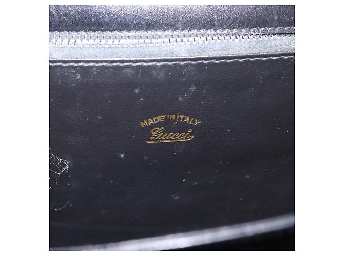 GUCCI Sac à épaule Interlocking Cuir Noir Or - vue 17