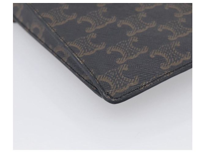 Céline CELINE Macadam Canvas Triomphe Vertical Mobile Pouch PVC Brown Gold - Ansicht 13