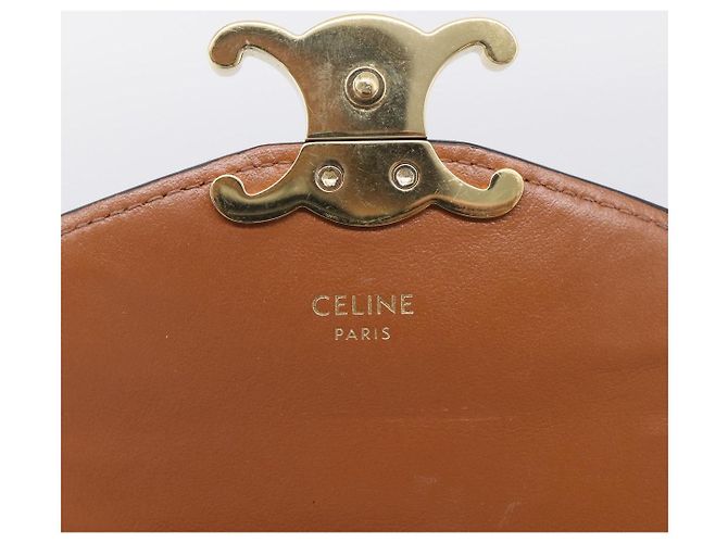Céline CELINE Macadam Canvas Triomphe Vertical Mobile Pouch PVC Brown Gold - Ansicht 15