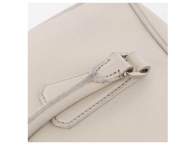 PRADA Business-Tasche Saffiano-Leder White Silver - Ansicht 10
