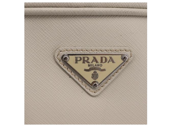 PRADA Business-Tasche Saffiano-Leder White Silver - Ansicht 17