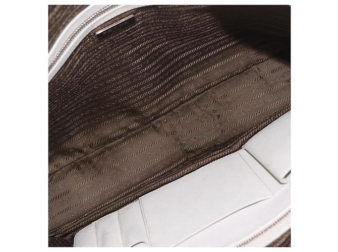 PRADA Business-Tasche Saffiano-Leder White Silver - Ansicht 19