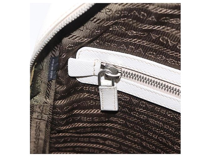 PRADA Business-Tasche Saffiano-Leder White Silver - Ansicht 22