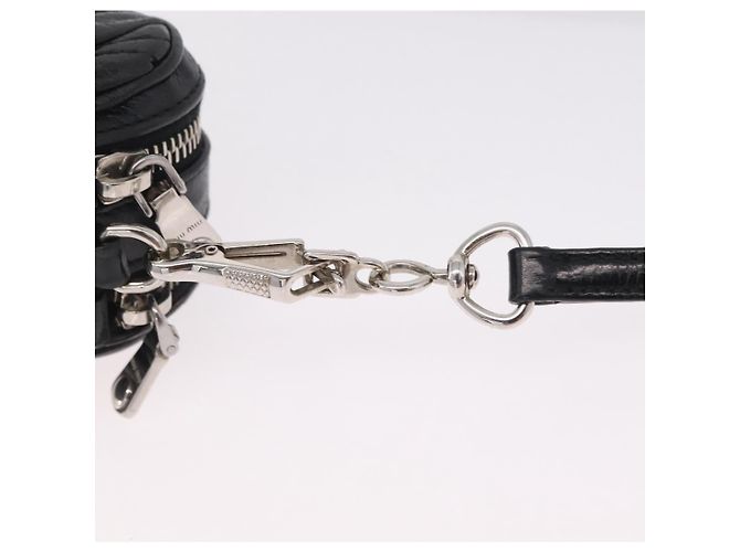Miu Miu Matelasse Shoulder Bag Leather Black Silver - vista 16