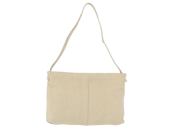 Bolsa de Ombro LOEWE em Camurça Marfim Dourado - vista 2