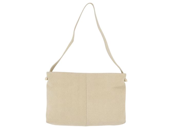 Bolsa de Ombro LOEWE em Camurça Marfim Dourado - vista 3