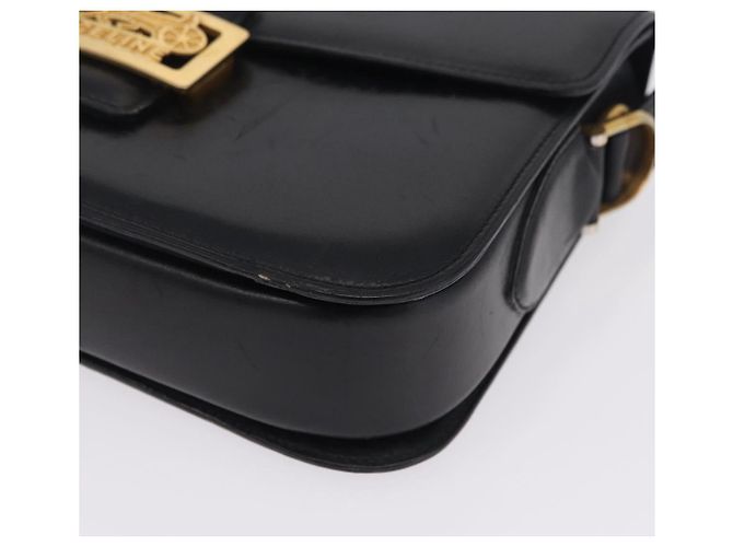 Céline CELINE Horse Carriage Shoulder Bag Leather Black Gold - vista 13