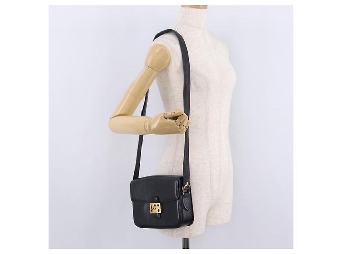 Céline CELINE Horse Carriage Shoulder Bag Leather Black Gold - vista 28