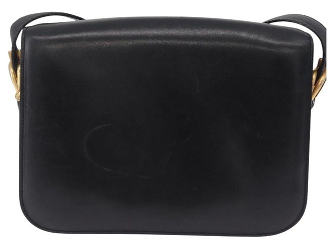 Céline CELINE Horse Carriage Shoulder Bag Leather Black Gold - vista 3