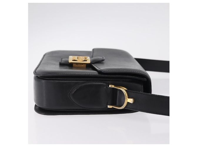 Céline CELINE Horse Carriage Shoulder Bag Leather Black Gold - vista 4