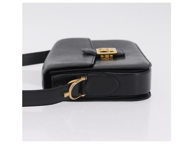 Céline CELINE Horse Carriage Shoulder Bag Leather Black Gold - vista 5