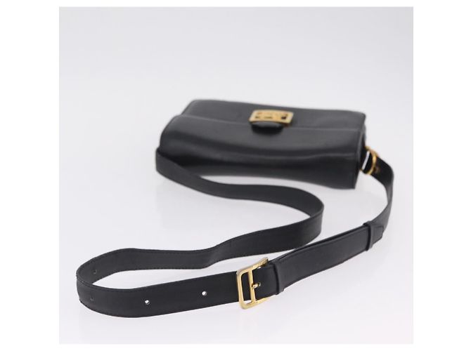 Céline CELINE Horse Carriage Shoulder Bag Leather Black Gold - vista 7