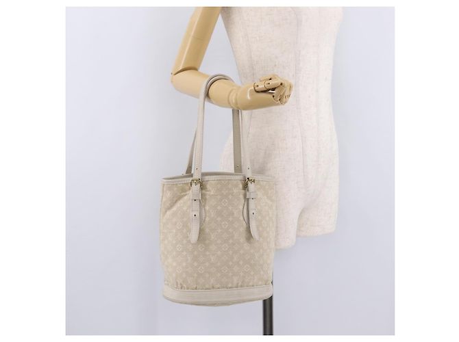 LOUIS VUITTON Monogram Mini Lin Bucket PM Shoulder Bag Dunne M95316 - Ansicht 26