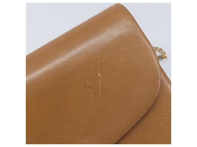 Christian Dior Chain Shoulder Bag Leather Beige Gold - vista 18