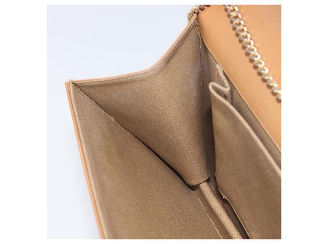 Christian Dior Chain Shoulder Bag Leather Beige Gold - vista 24