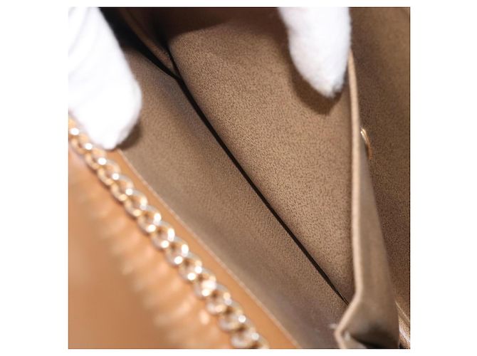 Christian Dior Chain Shoulder Bag Leather Beige Gold - vista 25