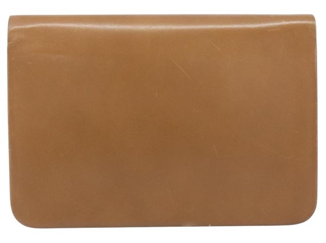 Christian Dior Chain Shoulder Bag Leather Beige Gold - vista 3
