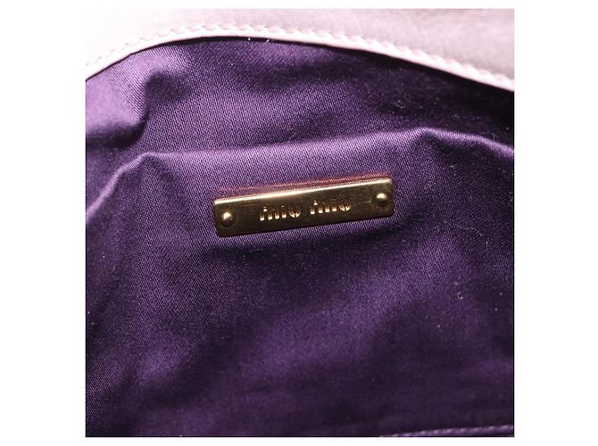 Miu Miu Side ribbon Hand Bag Leather 2way Pink Gold - vista 22