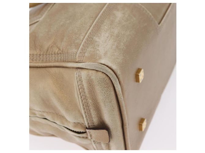 LOEWE Anagram Amazona 28 Hand Bag Leather Gold - vista 12