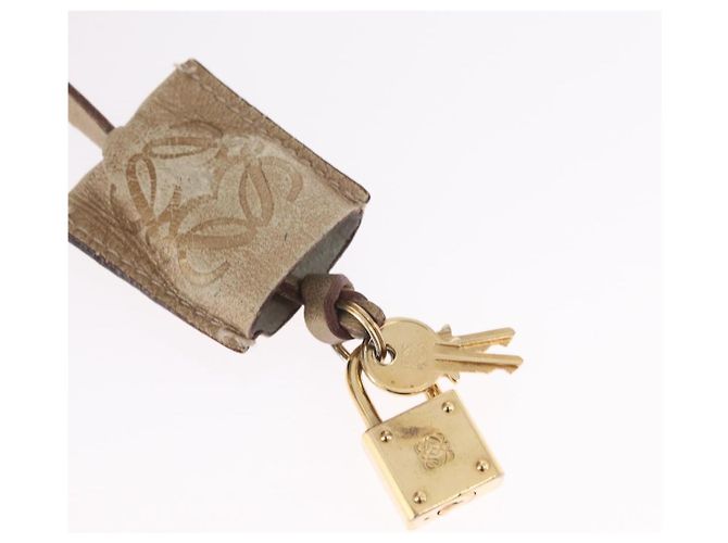 LOEWE Anagram Amazona 28 Hand Bag Leather Gold - vista 16