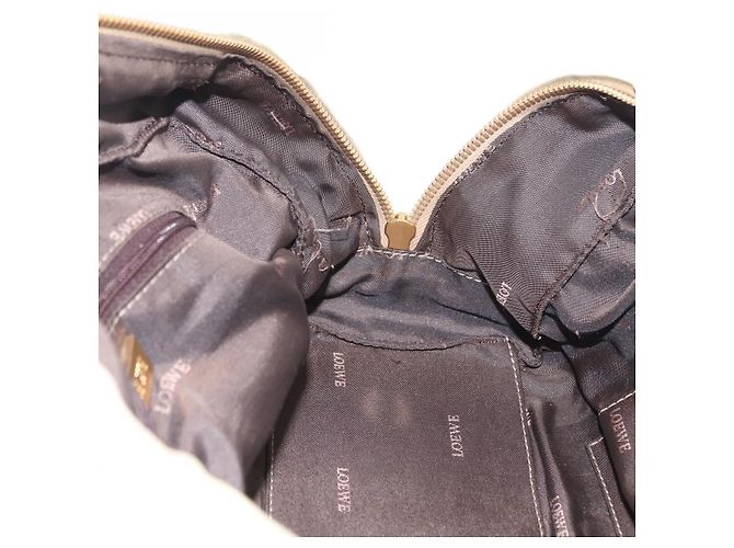 LOEWE Anagram Amazona 28 Hand Bag Leather Gold - vista 19