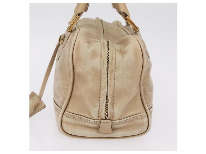 LOEWE Anagram Amazona 28 Hand Bag Leather Gold - vista 4